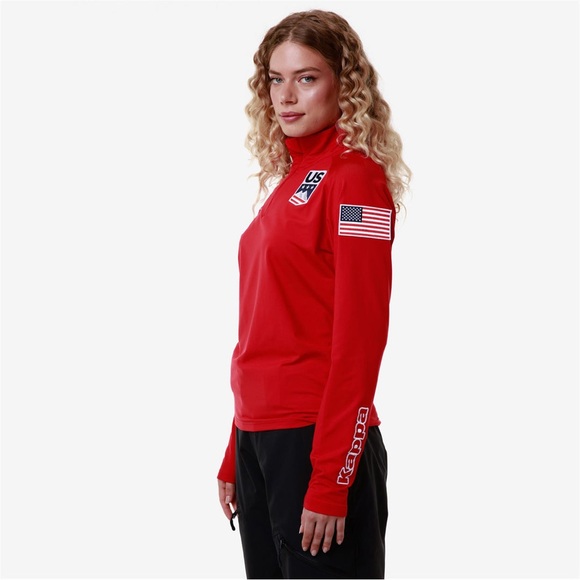 Kappa Red US Team Quarter-Zip Pullover - Picture 5 of 7